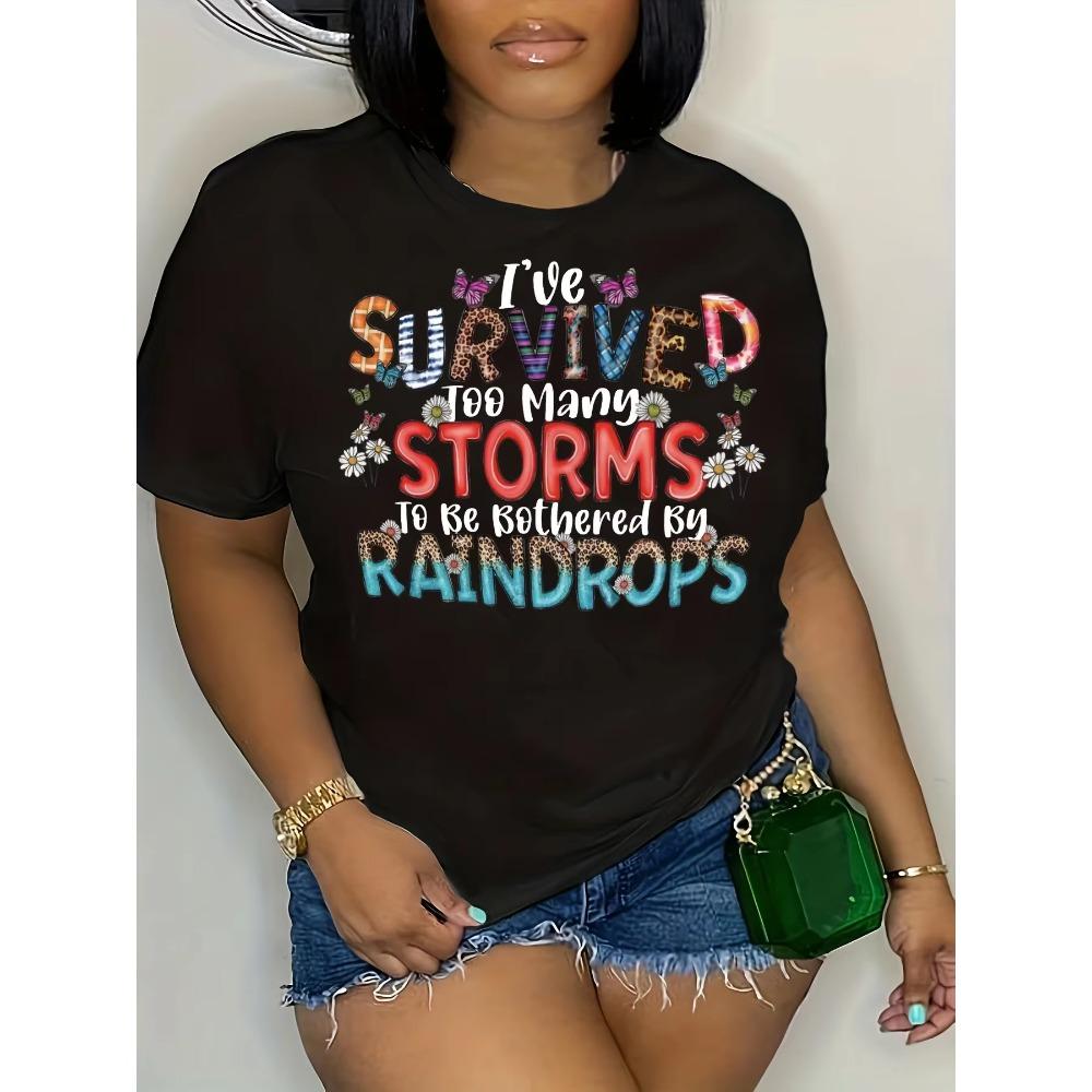 

Футболка больших размеров с цветным принтом и буквами, повседневный топ с коротким рукавом для весны и лета, женская одежда больших размеров XXXXXL чёрный