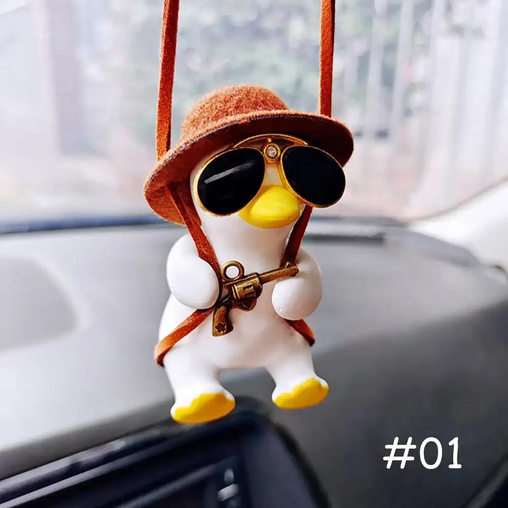 Auto-Anhänger, niedliche Anime-kleine Ente, Schaukel, Auto-Rückspiegel, hängende Ornamente, Innendekoration, Zubehör für Mädchen, Geschenke