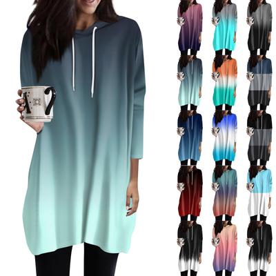 Women's  Hoodies Casual 3/4 Sleeve Shirts Fashion Print Tunic Tops With Pockets
