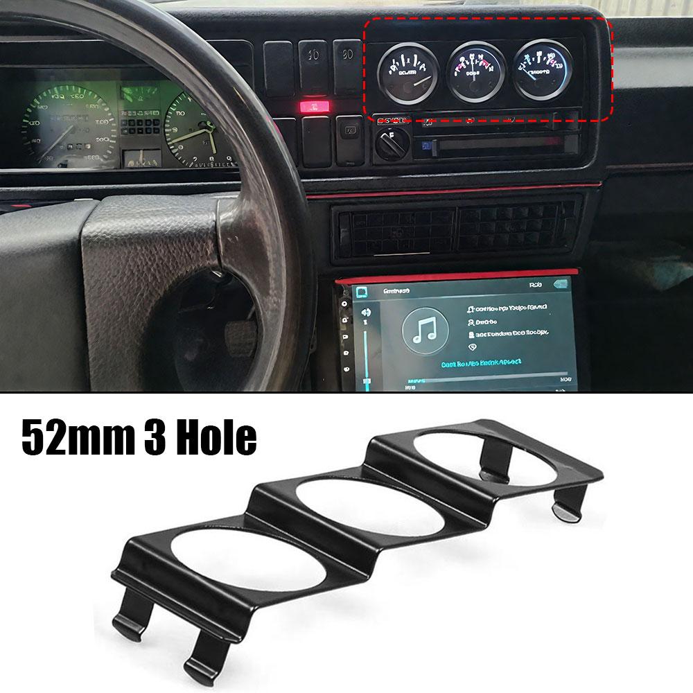 1pc Universal Car 52mm Gauge Radio Single DIN Slot Dashboard 3 Hole Panel Holder Instrument Meter Pod Mount Holder Accessories
