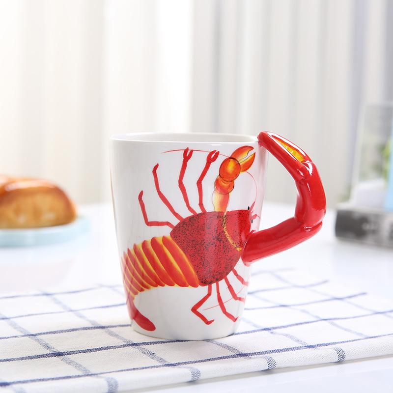 

3D трехмерная чашка для воды с изображением животных из мультфильма, термостойкая керамическая чашка для молока, кофе, чая, детская кружка для воды, домашняя кружка 401-500ml