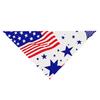 Pet Bandana with Distressed Flag Print Triangular Scarf for Dogs Adjustable Neck Accessory for Independence Day Outdoor Events