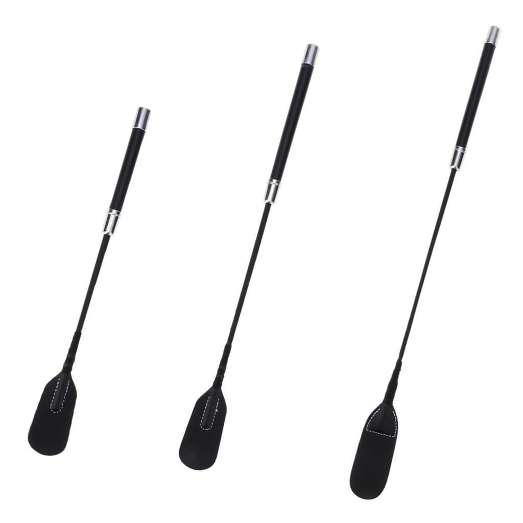 Black Riding Crop Straight Leather Restraint Cosplay Supplies