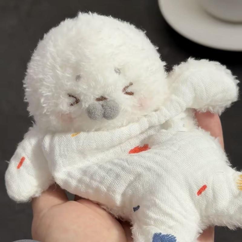 Stress Relief Plush Toy Cute Cartoon Healing Soothing Seal Bean Bag With Hanging Rope Funny Sensory Toy Birthday Gifts For Girls