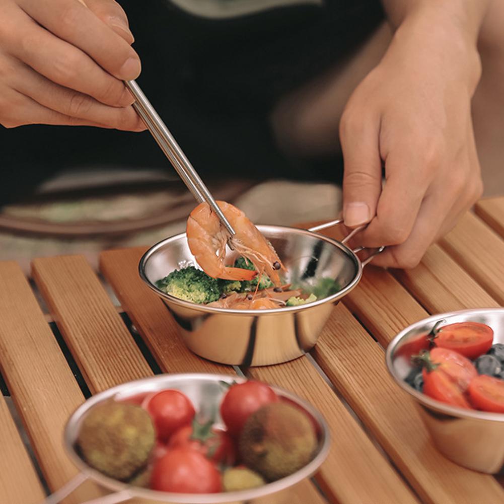 4 szt. 300 ml Miska Sierra Outdoorowa Ze Stali Nierdzewnej Przenośna Miska Kempingowa Naczynia Piknikowe Podróżne na Wędrówki z Plecakiem, Piesze Wędrówki, Podróże