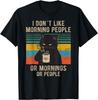 Urăsc Oamenii Matinali și Diminețile și Oamenii Cafea Pisică Cadou Tricou Unisex