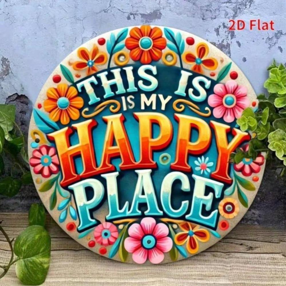Vibrant Floral Tin Sign Metal Wall Art Decoration for Home Office