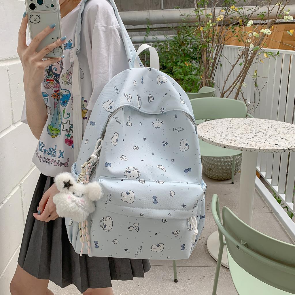 Schoolbag Schoolbag for Girls, Junior High School Students, Girls, High Value Ins Wind Small Backpack, Primary School Color Students, Large Capacity
