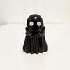8cm PVC Black  White Ghost Figurine, Halloween Decor Ornament, Cute Mini Ghost, Spooky Holiday Gift Toy