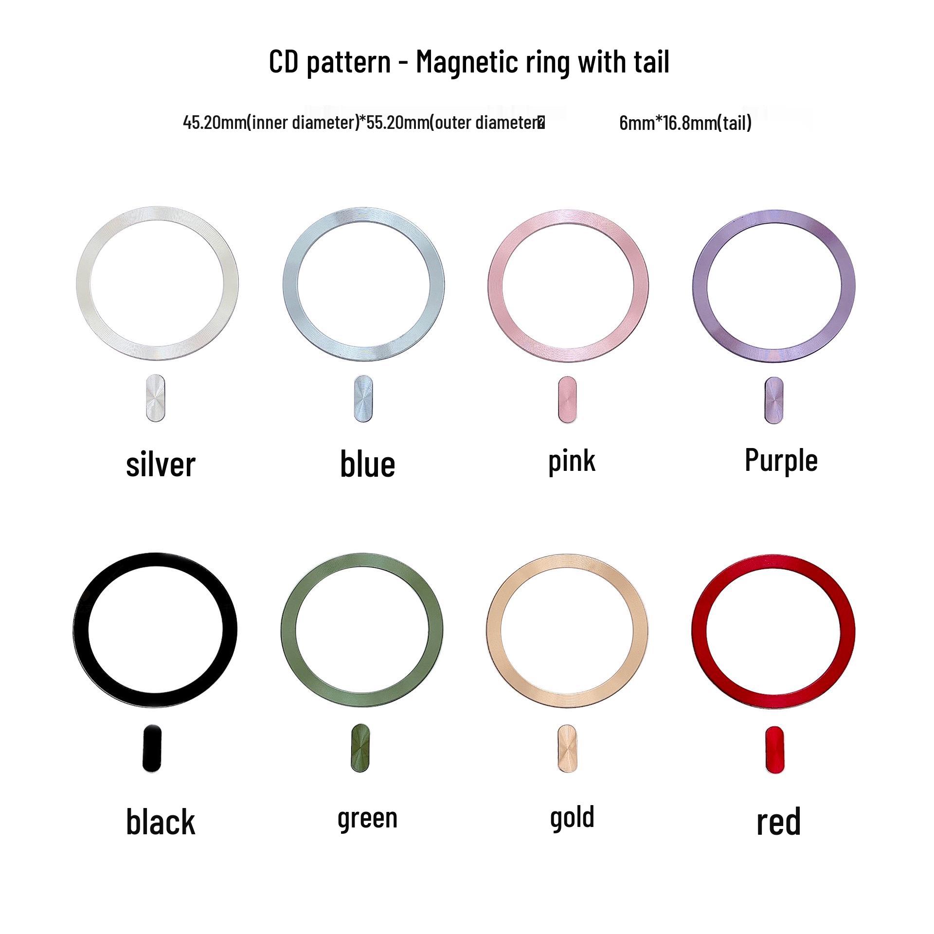 Ultra-Thin Magnetic Back Sticker for Phone Charger with Ring Attachment