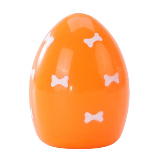 

TPR Egg Dog Chew Toy with Squeaker Small Medium Breed Dogs Teething Cleaning Toy Pet Interactive Boredom Relief Toy темно-оранжевого