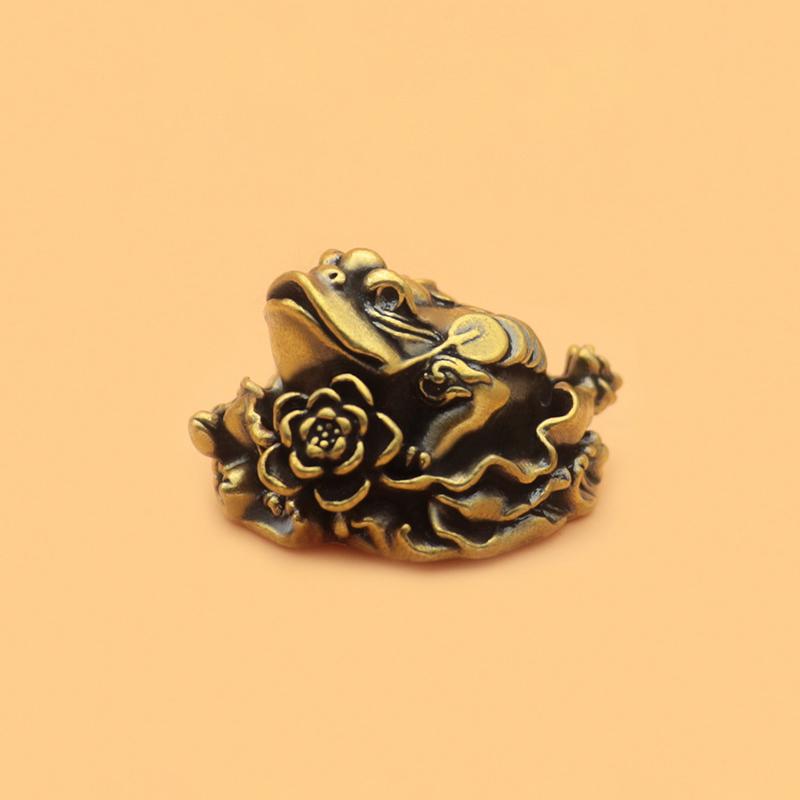 

Фэн-шуй Жаба Деньги Латунь Богатство Китайская Фортуна Золотая Лягушка Украшение Домашнего Офиса Удача Подарки Настольный Орнамент