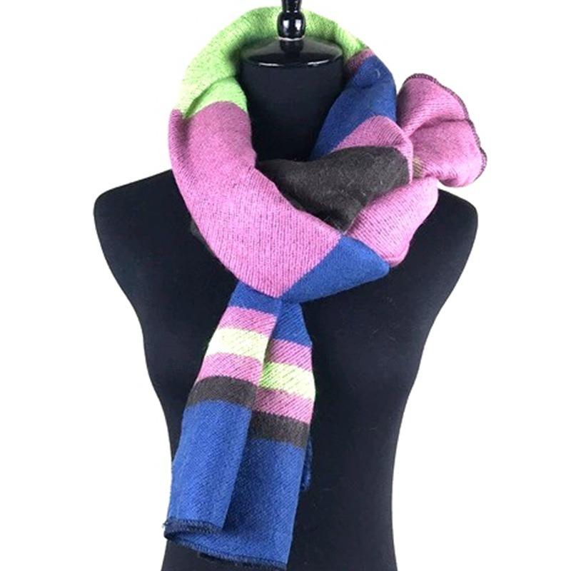Yang Mi Shawl Women's Autumn and Winter Warmth Imitation Cashmere Thickened Short Beard British Plaid Scarf Light Luxury