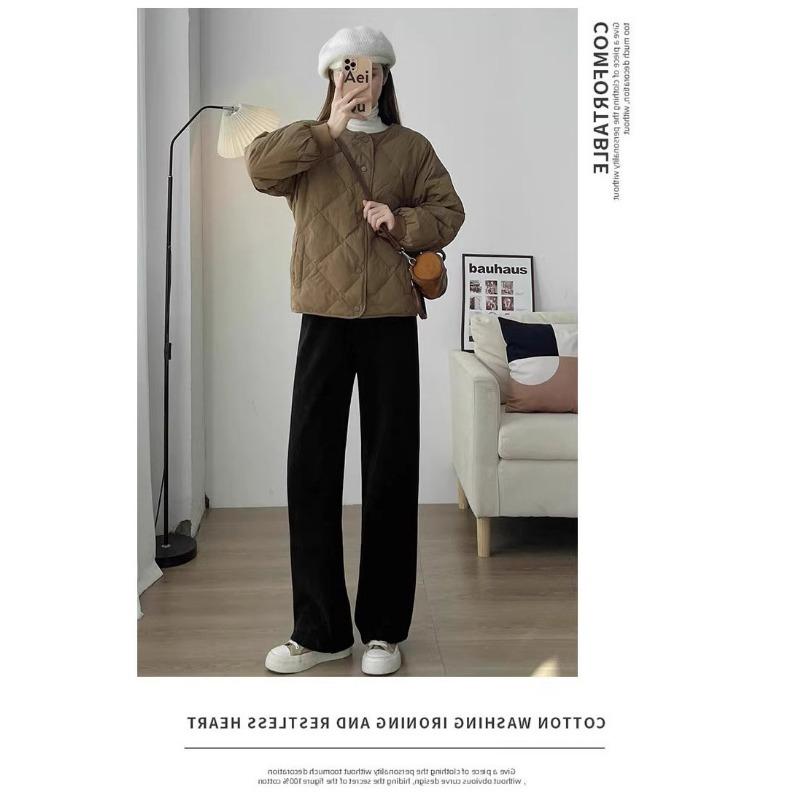 Maternity Pants Autumn and Winter Wear European Cotton Lint Wide-leg Pants Loose Large Size Casual Support Long Leggings Spring and Autumn Winter Wear