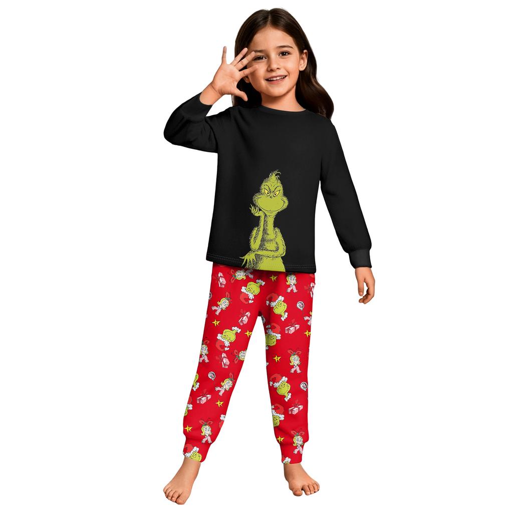 Children's Boys And Girls Thin Two-piece Long-sleeved Pants Two-piece