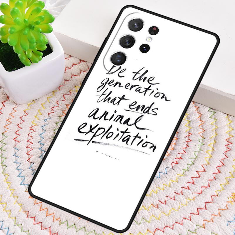 Vegan Quote Phrase Veganism TPU Phone Case For Samsung Galaxy note 10 pro S26 S25 S24 S23 S22 Ultra Plus S21 FE S20 Cover