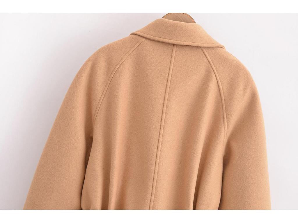 2024 Autumn Women's European & American Style Belted Long Coat