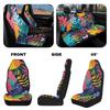 Universal Car Seat Covers Abstract Art Digital Print Waterproof Airbag Compatible Front Rear Seat Protectors Full Set Easy to Maintain