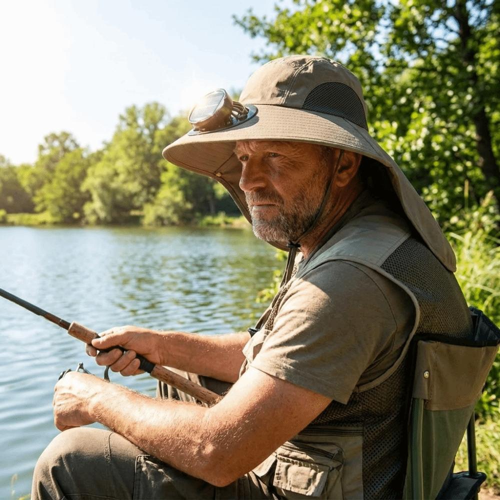 Breathable Solar Fan Hat Strong Wind Summer Fan Visor Cap Convenient Fishing Bucket Hat Hiking