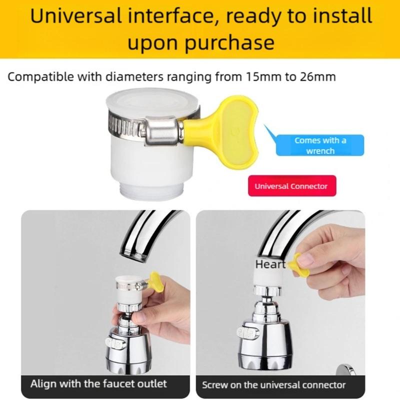Multiple Purpose Plastic Faucet Adapters Tool Easy Installation Universally Compatible Kitchen Bathroom Water Flows Adapters