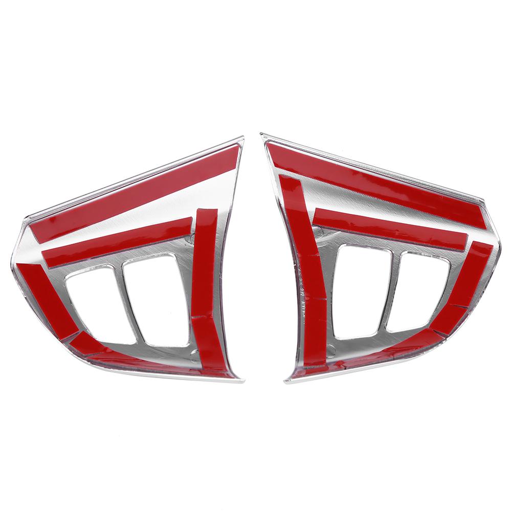 2pcs Chrome Steering Wheel Button Frame Decoration Cover Trim for X5 E70 2008‑2013