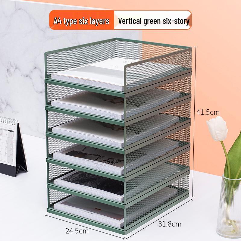 A3A4 Metal File Holder & Multi-layer Office Storage Rack