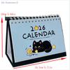2026 Year Of The Horse Mini Calendars Creative Desk Portable Travel Calendars Cute Cat Pattern Calendar Desktop Decor Ornaments