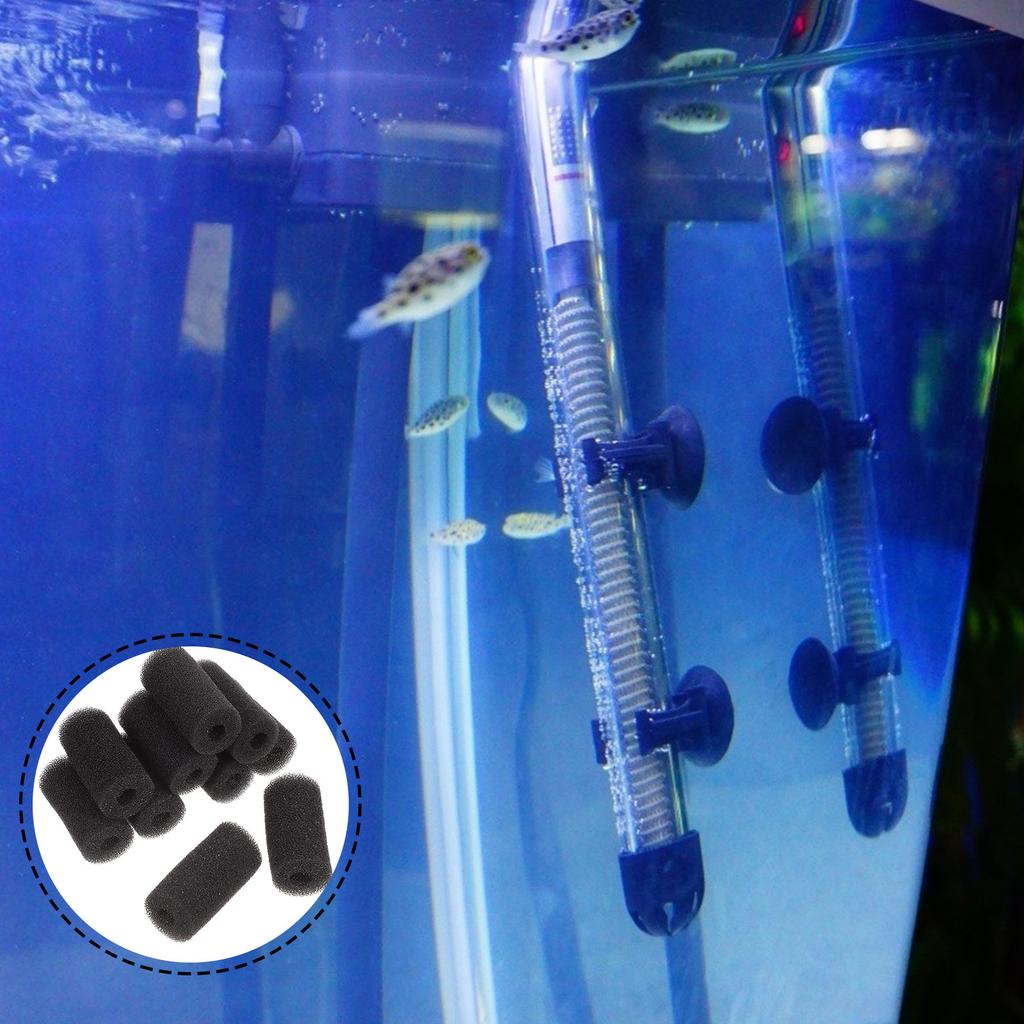 10Pcs Fish Tank Pre Filter Sponge Sleeves Easy Install Filter Cover for Aquarium Inlet Tube Protection Filtration Sponge