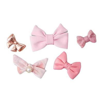 Women's Shoe Accessories Bow Decoration In Pink