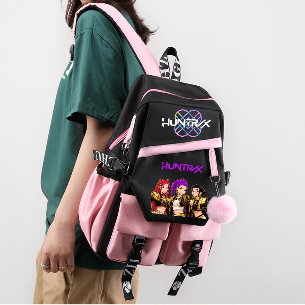 Cartoon K-pop Demon Hunters Printed Large Capacity Backpack for Teenger Student Girl Boy Back To School Bookbag Women Waterproof Travel Bag Kid Gift