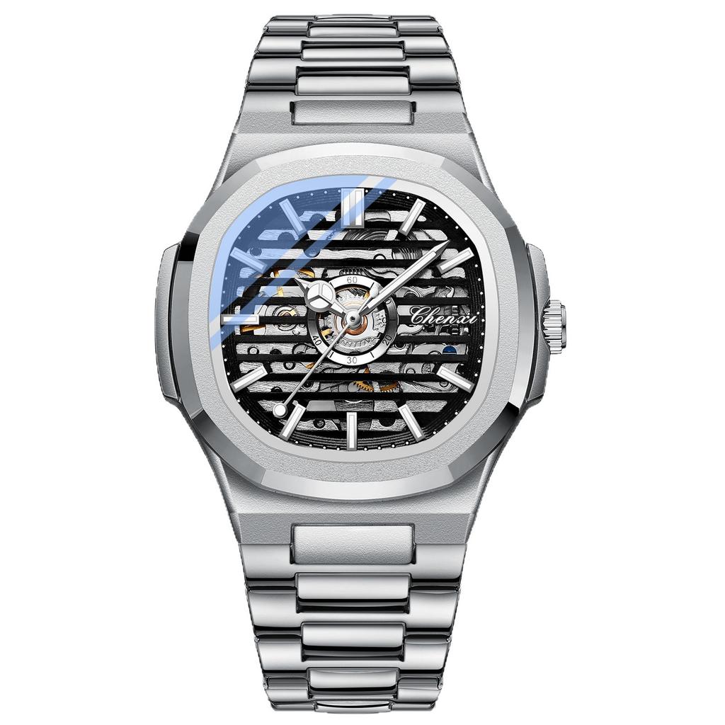 Fashion Chenxi Automatic Tourbillon Precise Men's Watch Mechanical Wristwatch For Men Luxury Luminous Waterproof Skeleton Reloj