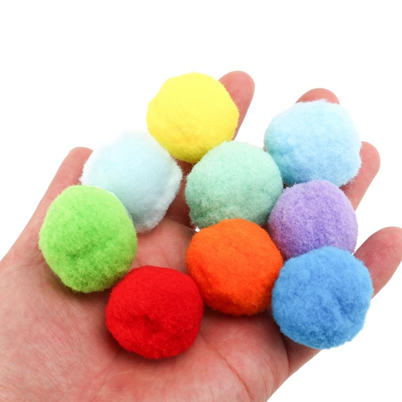 M-Modern-Ball Garland Colorful Pom Pom Garland Handmade 28 Balls Felt Ball Garlands For Wall Christmas Tree Decoration (2 Sets)