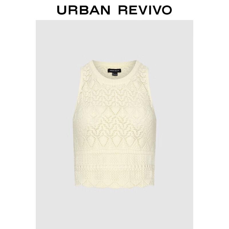 

Женский богемный вязаный кроп-топ без рукавов UR XL