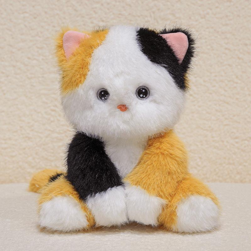 Cartoon Sitting Kitten Doll Plush Toy Cat Doll Children Soothing Rag Doll Girl Birthday Gift