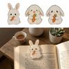 Acrylic Bunny Bookmark Light-Transmitting Rabbit Bookmark Portable Carrot Bookmark For Students