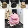 Solid Color Nylon Large Capacity Backpack For Women Travel And Daily Use