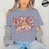 Floral Coquette T-Shirt,Pink Bow Tee Floral Mama T-Shirt for Women Vintage Retro Mama Shirt Wildflowers Mama Women's Clothing