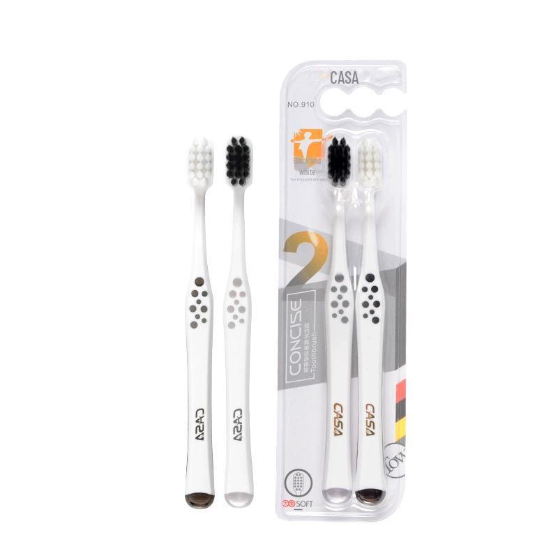 Brosse à dents à poils durs pour hommes pour l'élimination de la fumée et des taches, emballée individuellement pour un usage domestique