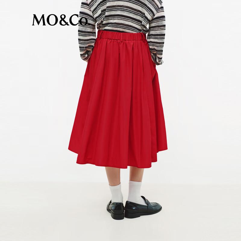 MO&Co. A-Line High-Waist Midi Skirt