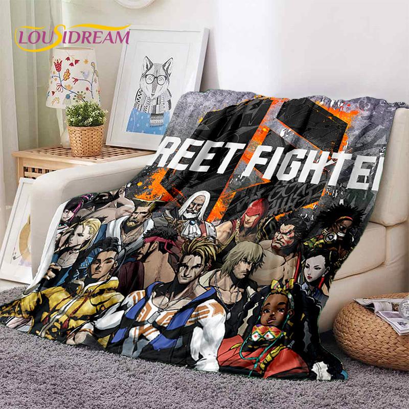 Lastest Retro Game Street Fighter SF Soft Blankets,Keep Warm Throw Blanket Comfortable Blanket for Picnic Beds Sofa Home Bedroom