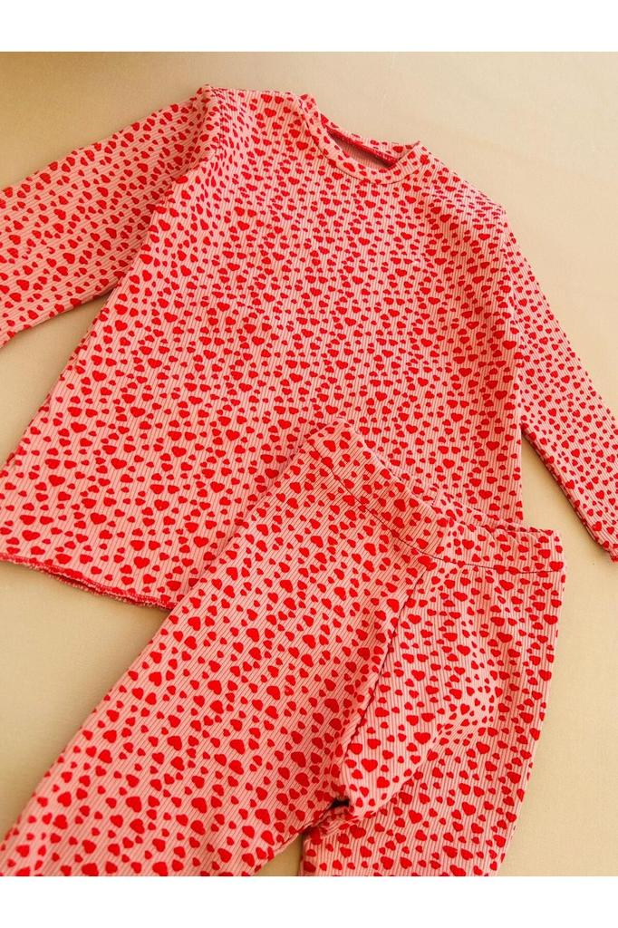 Baby Girl Heart Polka Dot Elastic Camisole Fabric Seasonal Bottom Top Set