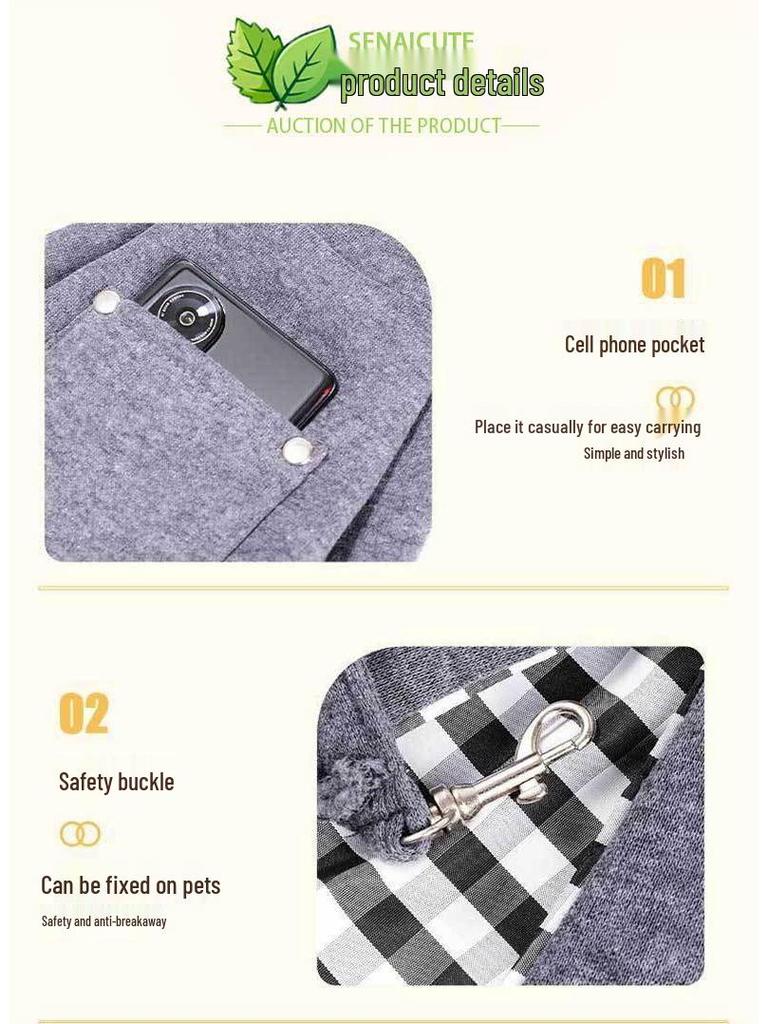 Portable Pet Crossbody Bag for Dogs and Cats - New Outing Shoulder and Backpack