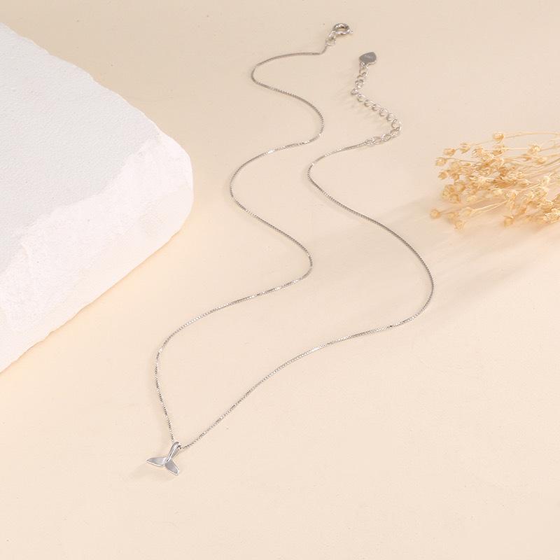 Beixi s925 Sterling Silver Fishtail Necklace - Elegant Women's Choker, Light Luxury Clavicle Chain, New Niche Design Gift