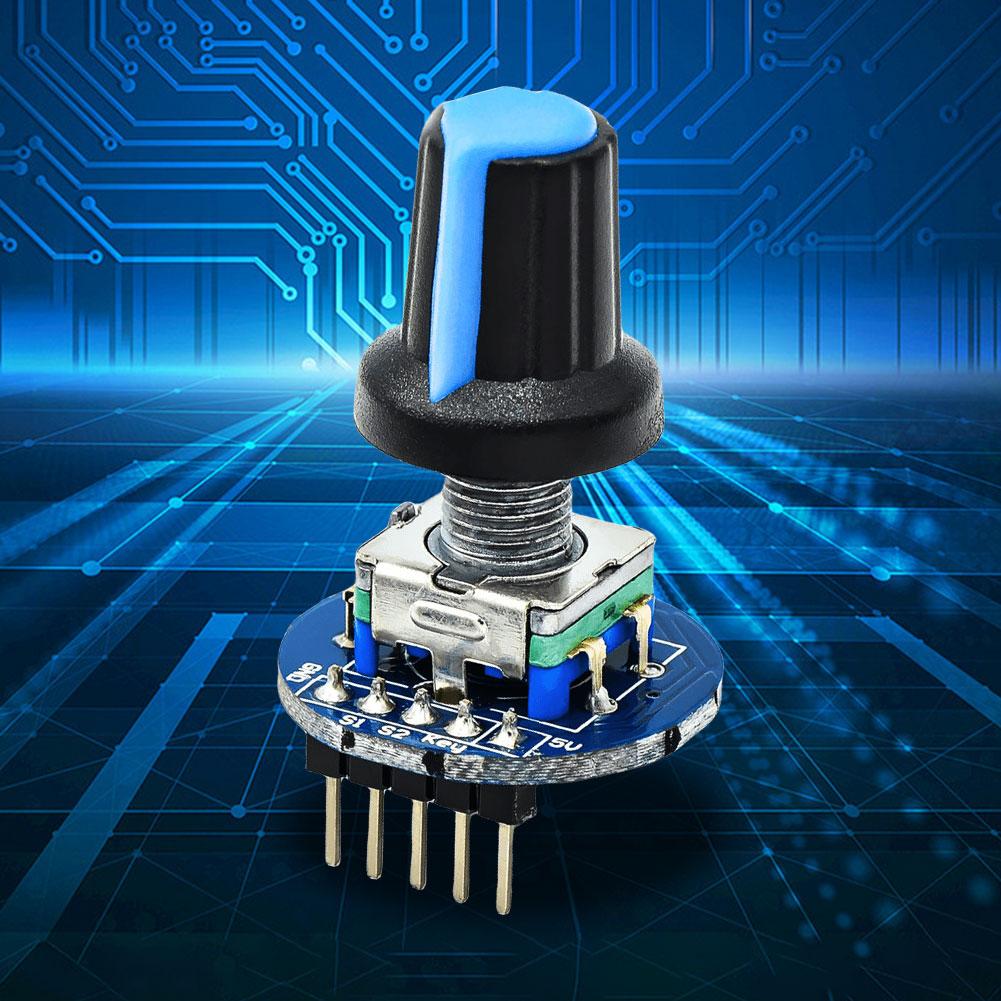 Rotační enkodér Modul s kulatým knoflíkem 5V Digitální potenciometr Kryt otočného knoflíku Vysoká přesnost pro Auto Audio Elektronické zařízení