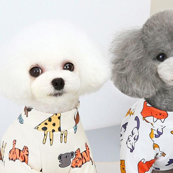 Yousheng Dog Romper Cartoon Animal Pattern Short Sleeve Fashion Spring Summer Pet Dog Jumpsuit for Indoor