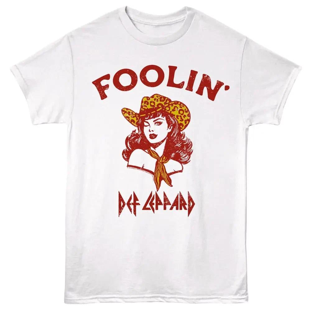 Def Leppard Foolin Cowgirl Men s T Shirt S