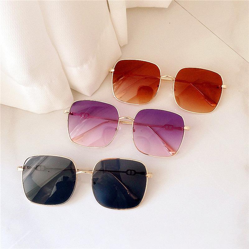 3PCS Fashion Gradient Sunglasses Oversized Square Travel Beach Shades for Women
