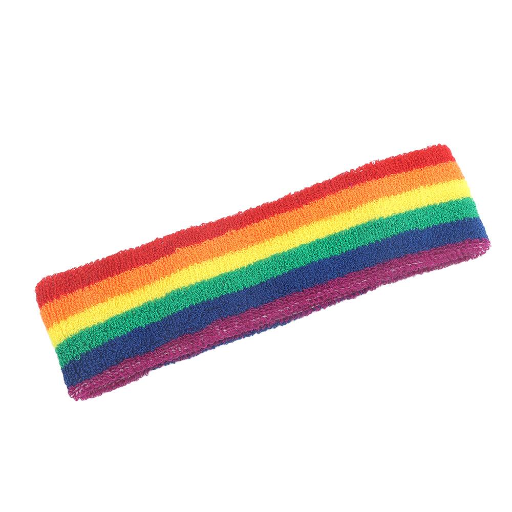 Wide Rainbow Colorful Elastic Headband Hair Accessories Head Wrap