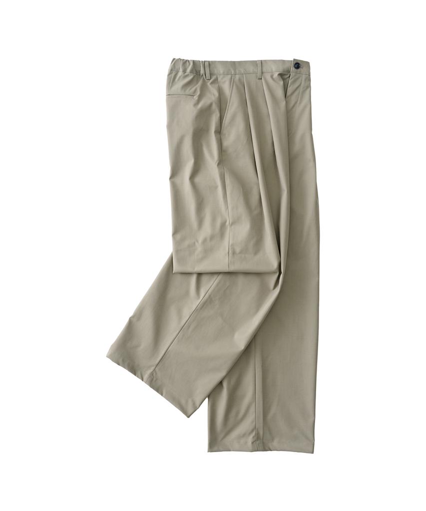 ANALOG MOOD Cotton Pintuck Banding Slacks (Khaki)