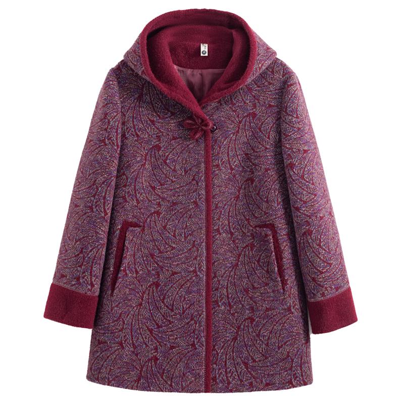 Plus Size XL-6XL Winter Jackets Woman Clothes Thick Warm Outerwears Hooded Elegant Loose Middle Age Women's Coat